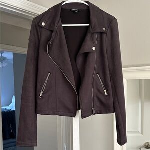 Mittoshop Suede Moto Jacket - gray